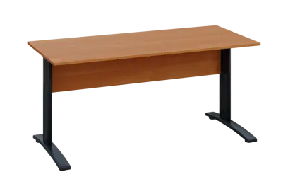 EPK 17 - 16 stůl kancelářský, kovová podnož černá, deska 18 mm, široký 1600 mm, olše jantar